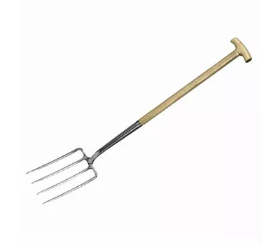 Siena Garden Edelstahl-Spatengabel CARAT mit T-Stiel 29x18cm