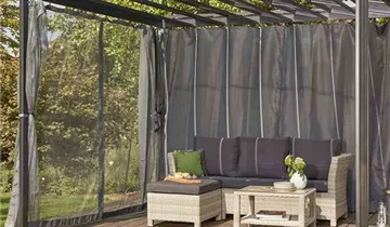 Siena Garden Deko Moskitonetz Florenz 3x3 m, grau 
