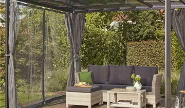 Siena Garden Deko Moskitonetz Florenz 3x3 m, grau 