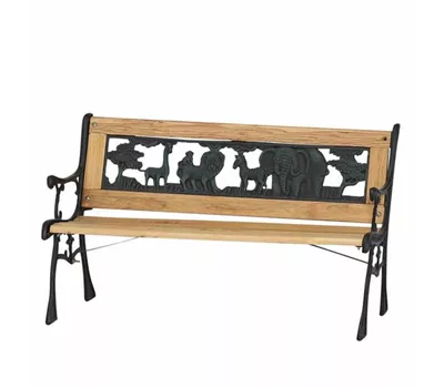 Siena Garden Kinderbank Kindergussbank 41x84x52,5 cm antik/grün/Hartholz lasiert 