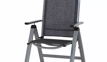 Siena Garden Klappsessel Medira, 8-fach verstellbar, 58x68x109 cm silber