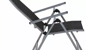 Siena Garden Klappsessel Medira, 8-fach verstellbar, 58x68x109 cm silber