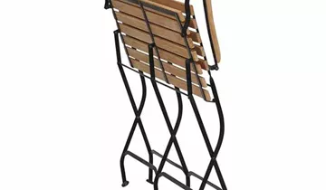 Siena Garden Peru Biergarten-Klappbank mit Armlehnen Eisen/Teak