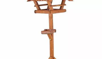 Siena Garden Vogelfutterhaus, 54x43x136,5 cm braun Fichtenholz