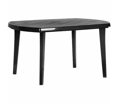 Elise Tisch 137x90cm grap oval, Vollkunststoff