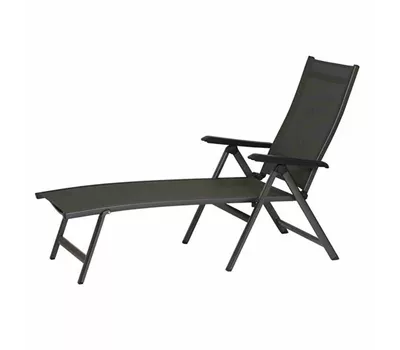 MWH Sonnenliege Elements Textilgewebe 145 cm x 70 cm x 104,5 cm anthrazit