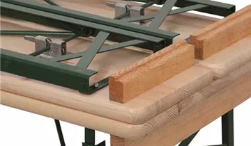 Festzeltgarnitur mit Rückenlehne 3-teilig 110x50cm