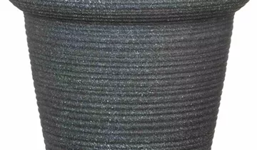 PP-Plastic Gefäß Luna 38, Ø 38x30cm schwarz Granit 