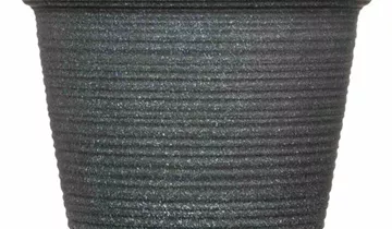PP-Plastic Gefäß Luna 38, Ø 38x30cm schwarz Granit 