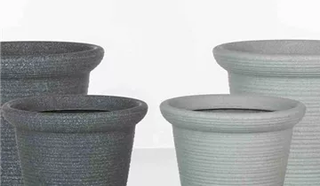 PP-Plastic Gefäß Luna 38, Ø 38x30cm schwarz Granit 