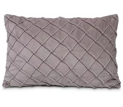 fleur ami MADELEINE - Ribbed Cotton Velvet Diamond Pattern Pillow