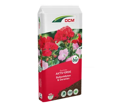 Cuxin Aktiv-Erde Balkonkasten & Geranien
