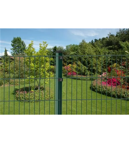Doppelstabmattenzaun 123 x 251 cm, moosgrün, 6/5/6, Standard